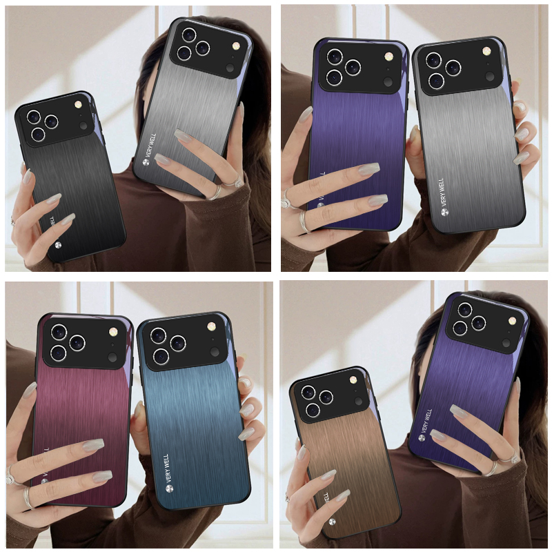 Screen Protector Film - 미니멀 브러쉬드 메탈 아이폰 17 Pro