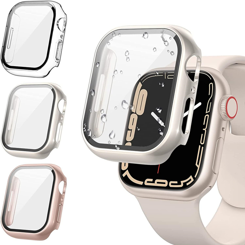 유리 + 커버 Apple Watch 케이스 8 7 6  - Apple Smartwatch Accessories 리뷰 및 가격