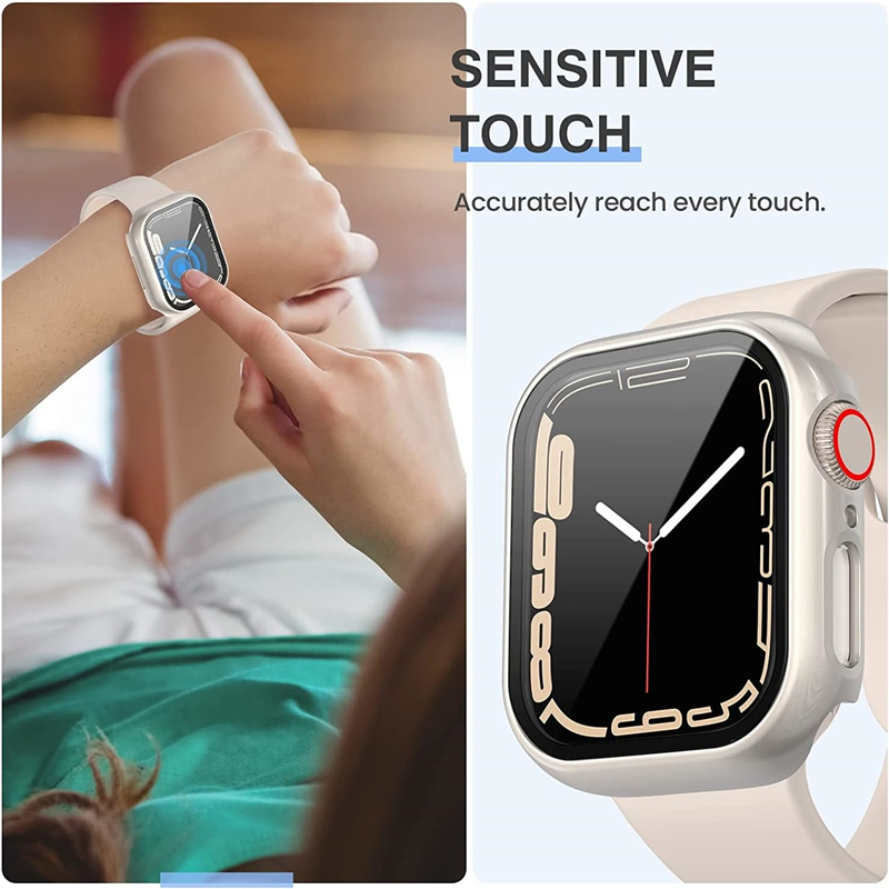 유리 + 커버 Apple Watch 케이스 8 7 6  - Apple Smartwatch Accessories 리뷰 및 가격