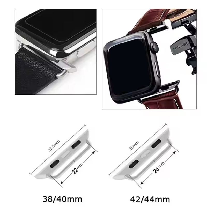 Apple Watch 용 2pcs 스테인레스 스틸 커넥 - Watch Band Connector 리뷰 및 가격