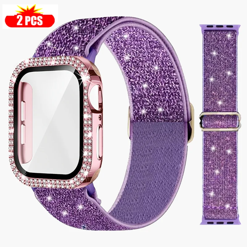 Apple Watch 용 밴드 + 케이스 45mm 41 - Smartwatch Watch Accessories For Women 리뷰 및 가격