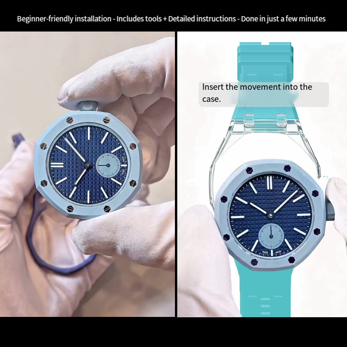 AP Swatch Co 브랜드의 수정된 투명 케이스 + - Silicone Band Replacement 리뷰 및 가격