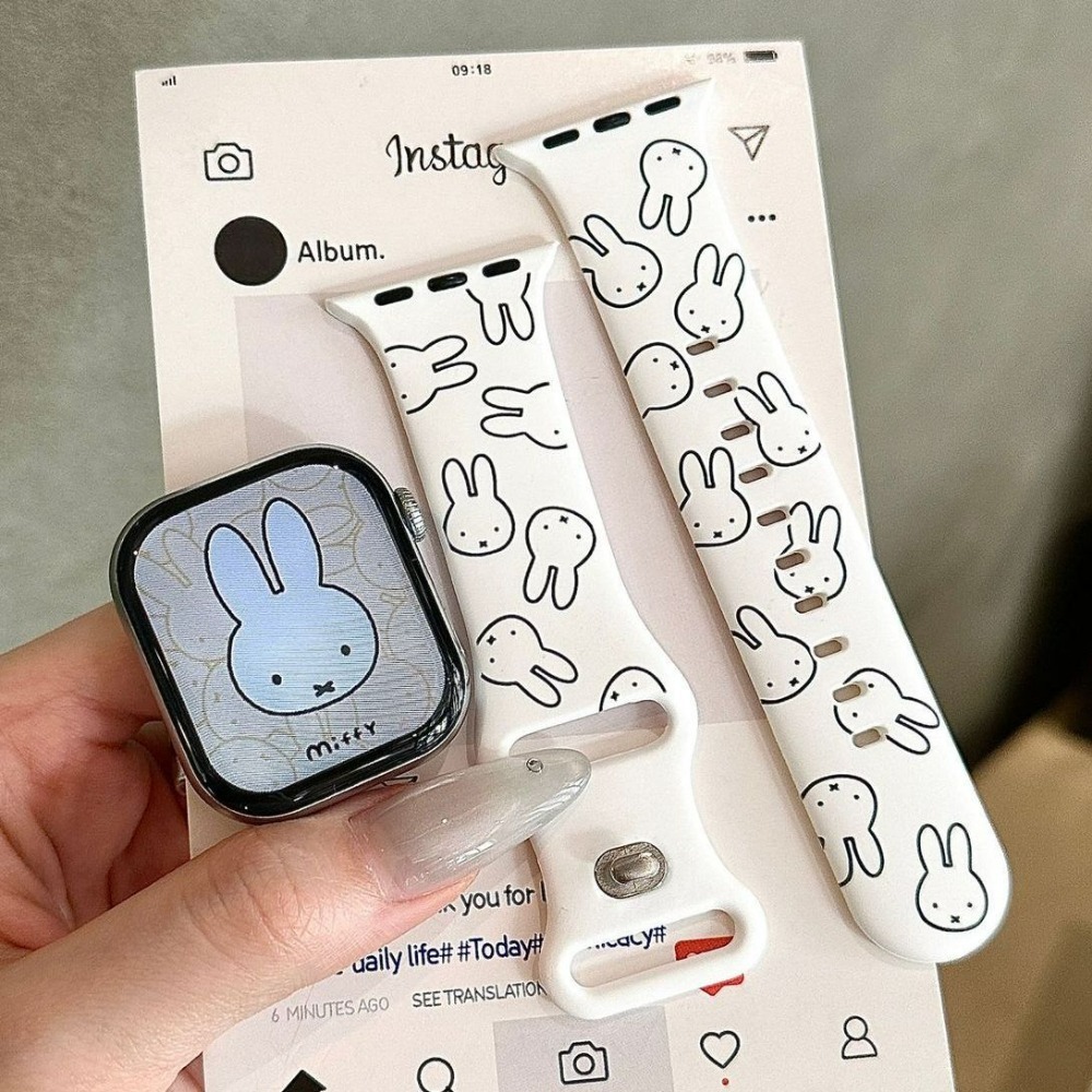 귀여운 미피 토끼 만화 캐릭터 시계줄 애플워치 시리즈  - Apple Smartwatch Accessories 리뷰 및 가격