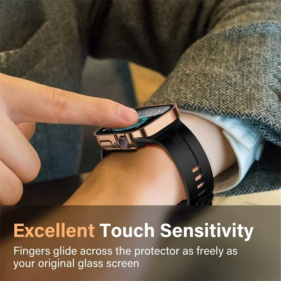 애플 워치 시리즈용 유리 및 커버 케이스, 스트레이트  - Smartwatch Watch Accessories For Women 리뷰 및 가격
