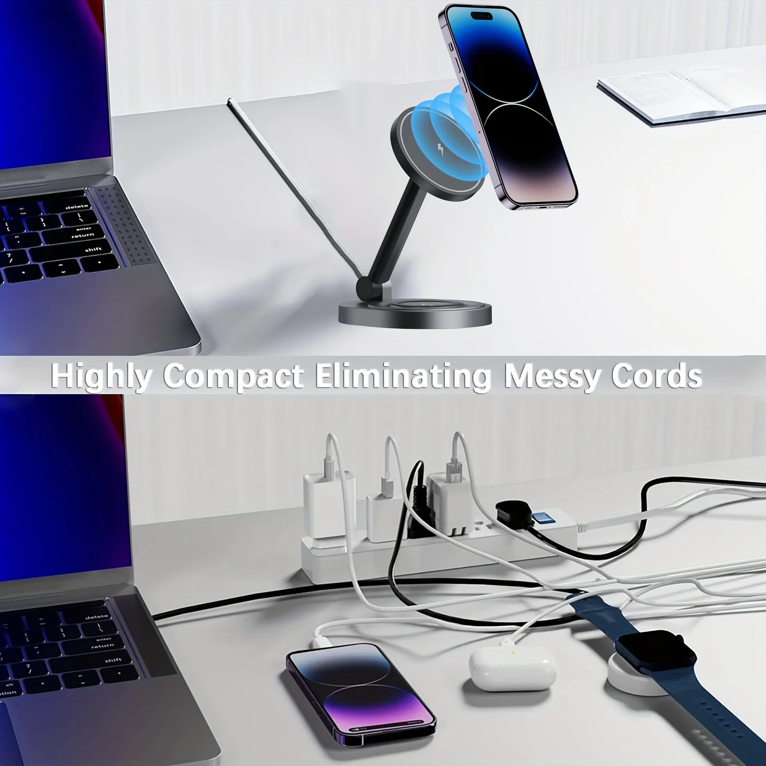 2 In 1 자기 무선 충전기 스탠드 패드 iPhone - Smartwatch X 리뷰 및 가격