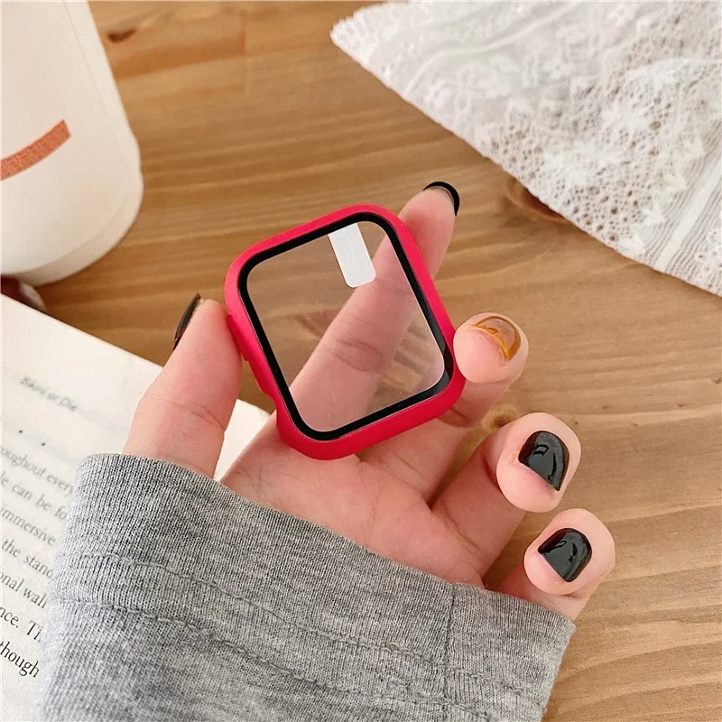 3 팩 유리 + 커버 Apple Watch 케이스 44 - Smartwatch Watch Accessories For Women 리뷰 및 가격